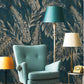 Dark tropical wallpaper Herb prints wall art Self adhesive mural Tropical art Peel and stick wallpaper vintage Home wall decor
