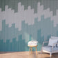 Geometric Wallpaper Blue Removable Wallpaper Sticker Art Peel and stick Self adhesive mural Wall mural prints