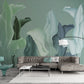 Peel and stick Herb prints wall art Self adhesive mural Tropical art Home wall decor Textured wallpaper Green watercolor leaves clip art
