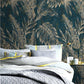 Dark tropical wallpaper Herb prints wall art Self adhesive mural Tropical art Peel and stick wallpaper vintage Home wall decor