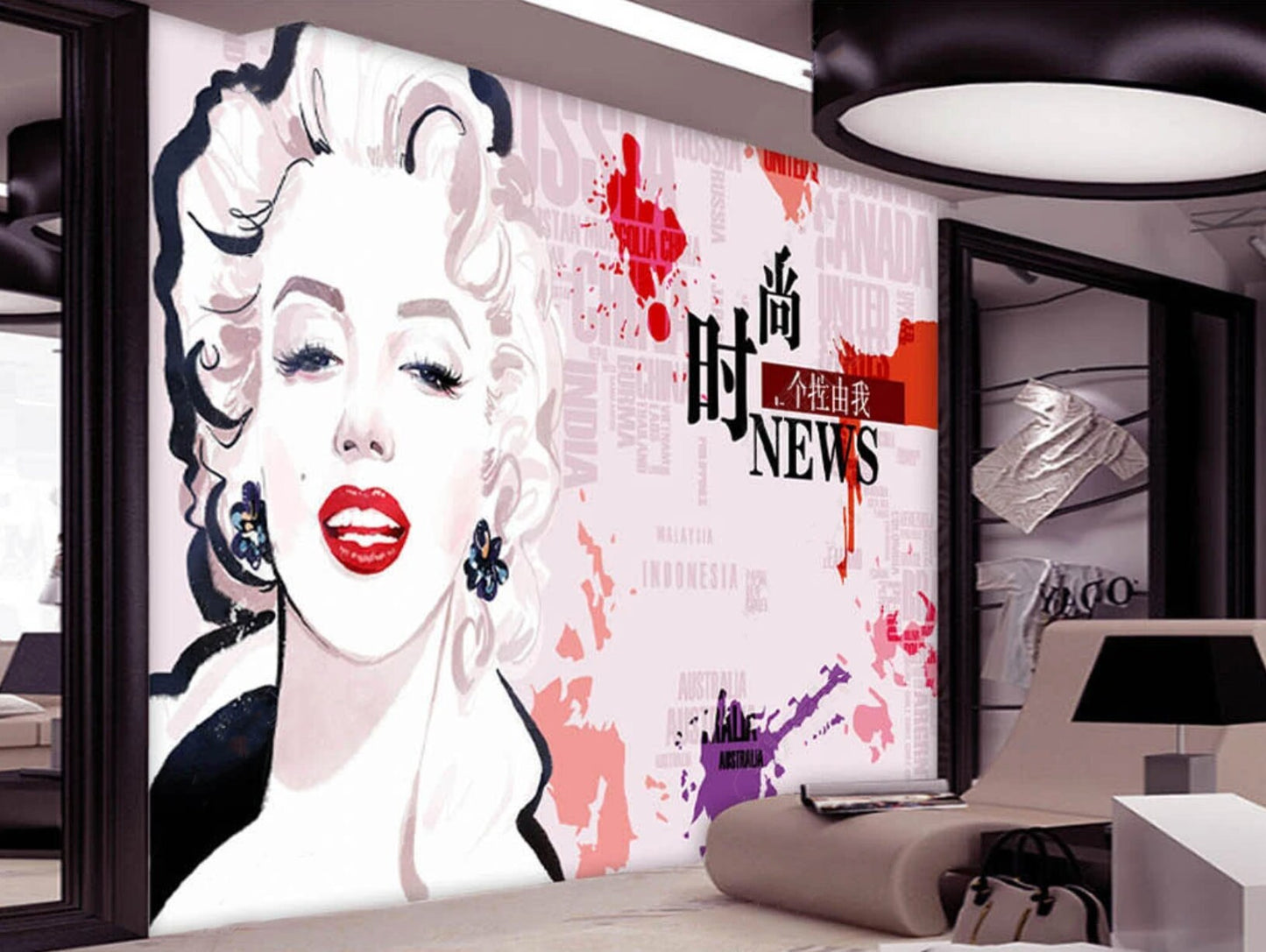 Marilyn Monroe wallpaper Peel and stick wall mural vintage Home wall decor Self adhesive mural Photo wallpapers bedroom wall decor