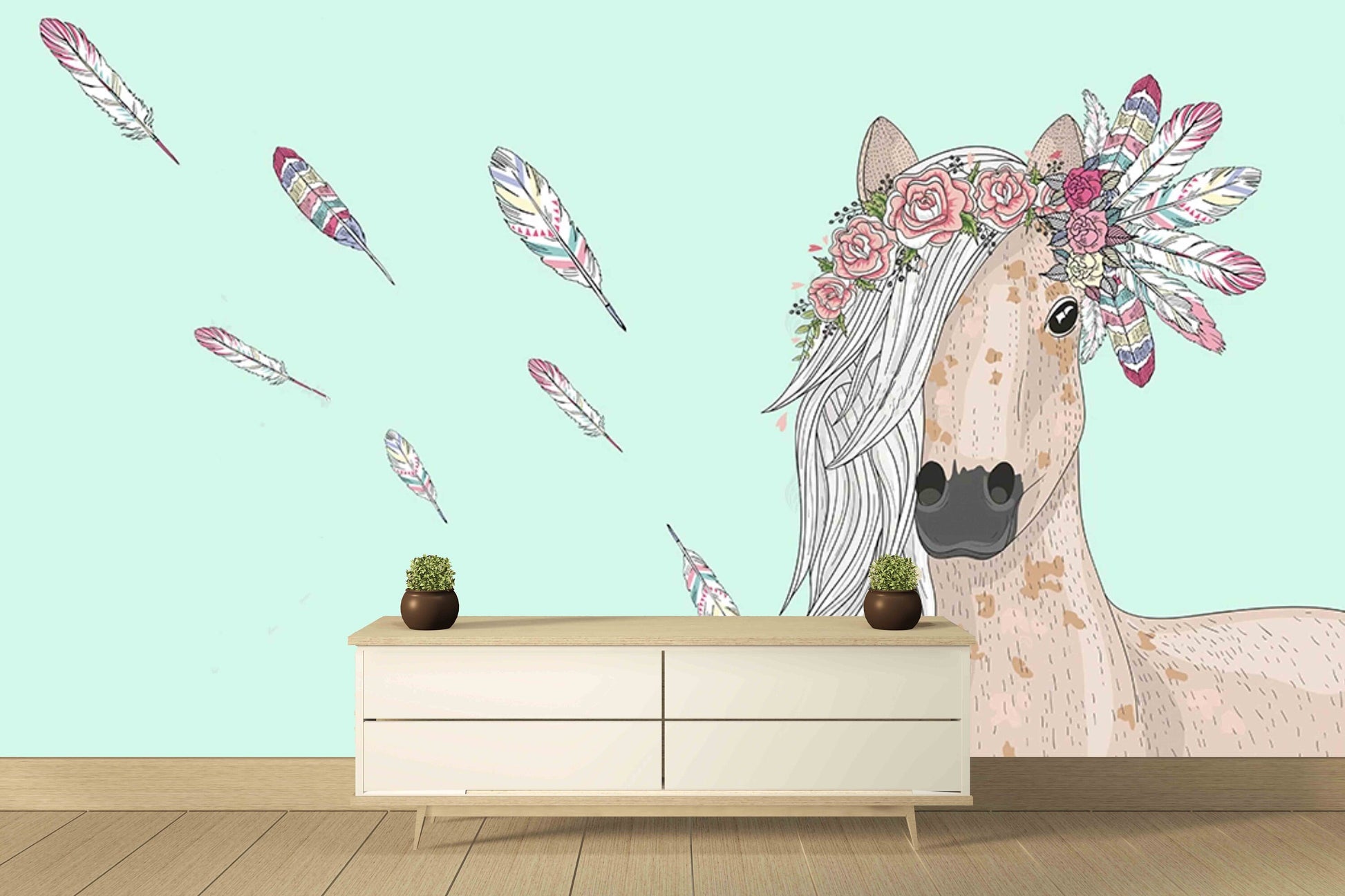 Nursery girl wallpaper peel stick wallpaper Wall mural prints Removable wallpaper Textured wallpaper vinyl wallpaper modern wallpaper