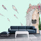 Nursery girl wallpaper peel stick wallpaper Wall mural prints Removable wallpaper Textured wallpaper vinyl wallpaper modern wallpaper