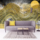 Black gold abstract wallpaper for walls modern Peel and stick wall mural canvas, vinyl Photo wallpaper Bedroom wall decor