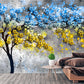 Peel and stick floral wallpaper mural Tree wall decals & murals, removable wallpaper for bedroom, living room