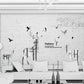 Light gray wallpaper, loft art wallpaper peel and stick wall mural, modern removable wall decor, vinyl wallpaper wall covering