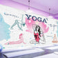 Yoga wallpaper, yoga poster, yoga wall decor Peel and stick wall mural, vinyl wallpaper wall covering stick on wallpaper bathroom
