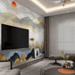 Blue Mountain wall mural prints Abstract Peel and stick removable wallpaper Minimalist wall decoration Bedroom Living room wall decor