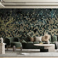 Abstract dark wallpaper peel and stick wall mural, minimalist wall decor, canvas photo wallpaper, kitchen art deco vinyl wallpaper