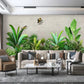 Banana leaf wallpaper, tropical leaf wallpaper peel and stick wall mural, vinyl wallpaper, green floral wallpaper, banana leaf mural