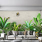 Banana leaf wallpaper, tropical leaf wallpaper peel and stick wall mural, vinyl wallpaper, green floral wallpaper, banana leaf mural