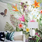 Wildflowers wallpaper, flowers wallpaper peel and stick, floral wall mural peel and stick, adhesive wallpaper, botanical removable wallpaper