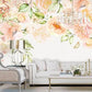 Peony wallpaper peel and stick wall mural prints, flower wallpaper, botanical removable wallpaper, flower wall decals