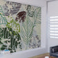 Mural leaves, large floral wallpaper, peel and stick wall mural, removable wallpaper, bedroom wall decoration, large leaves mural