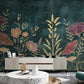 Flowers wallpaper, wildflowers wallpaper, floral peel and stick, vinyl, canvas wallpaper, flower wall mural, adhesive wallpaper botanical