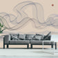Extra large abstract wave peel stick wall mural, self adhesive beige wallpaper, accentual bedroom wallpaper, modern landscape wall mural