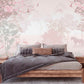Fairy peel stick wallpaper, cherry blossom self adhesive wall mural, accentual pink wallpaper, extra large removable nursery wallcovering
