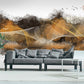 Extra large abstract wallpaper, self adhesive Japanese wall mural, contemporary peel and stick wallpaper, temporary bedroom wallcovering